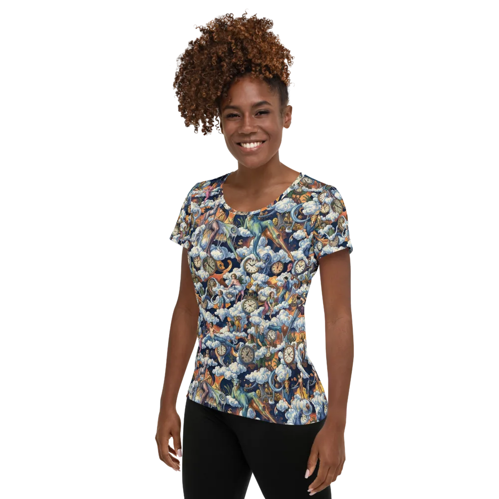 Chronicles of Cloudtime on Women's Athletic T-Shirt — Left