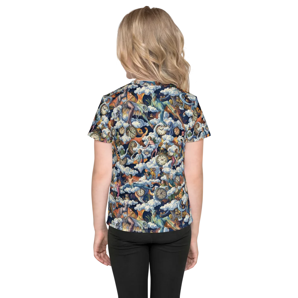Chronicles of Cloudtime on Kids Crew Neck T-Shirt — Back
