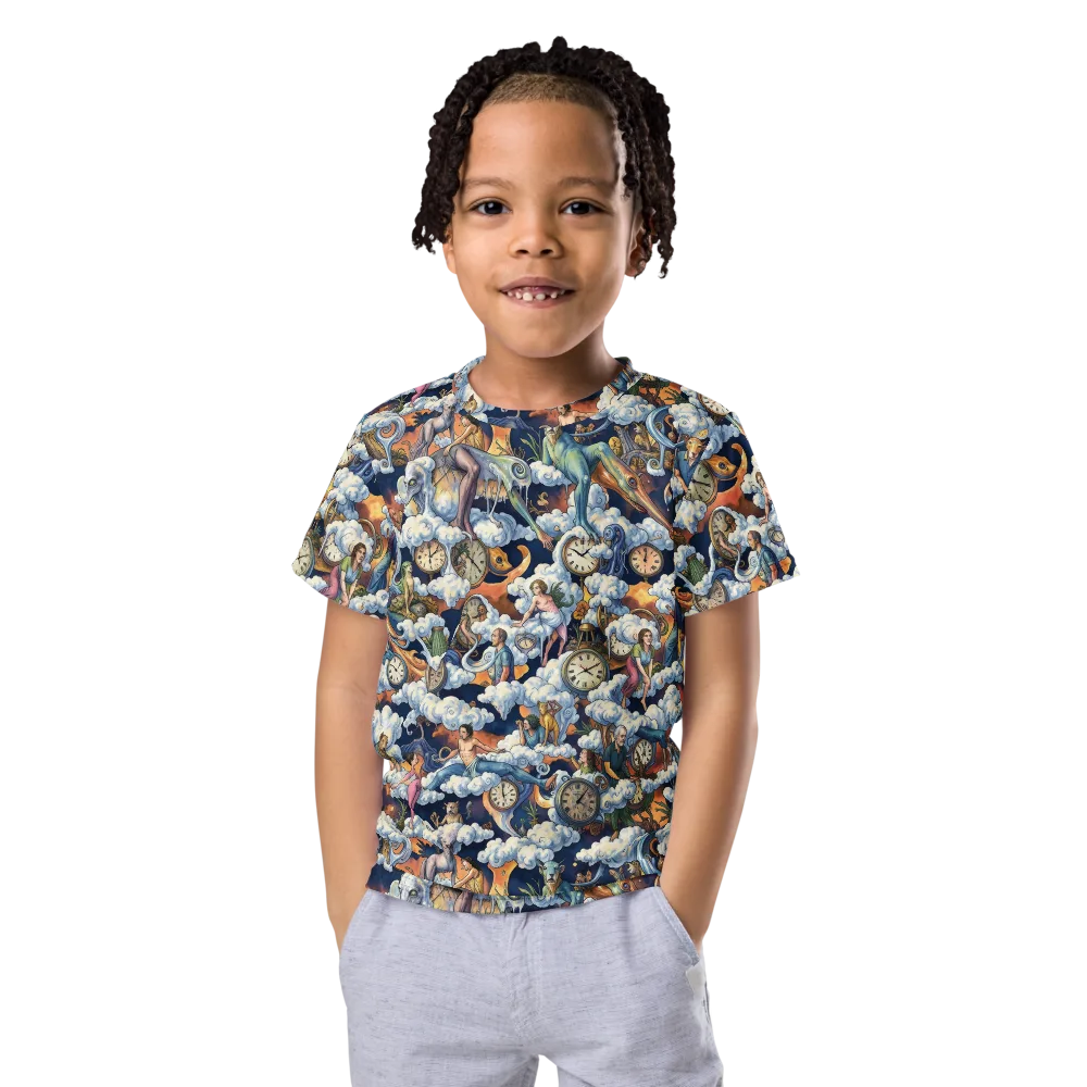 Chronicles of Cloudtime on Kids Crew Neck T-Shirt — Front