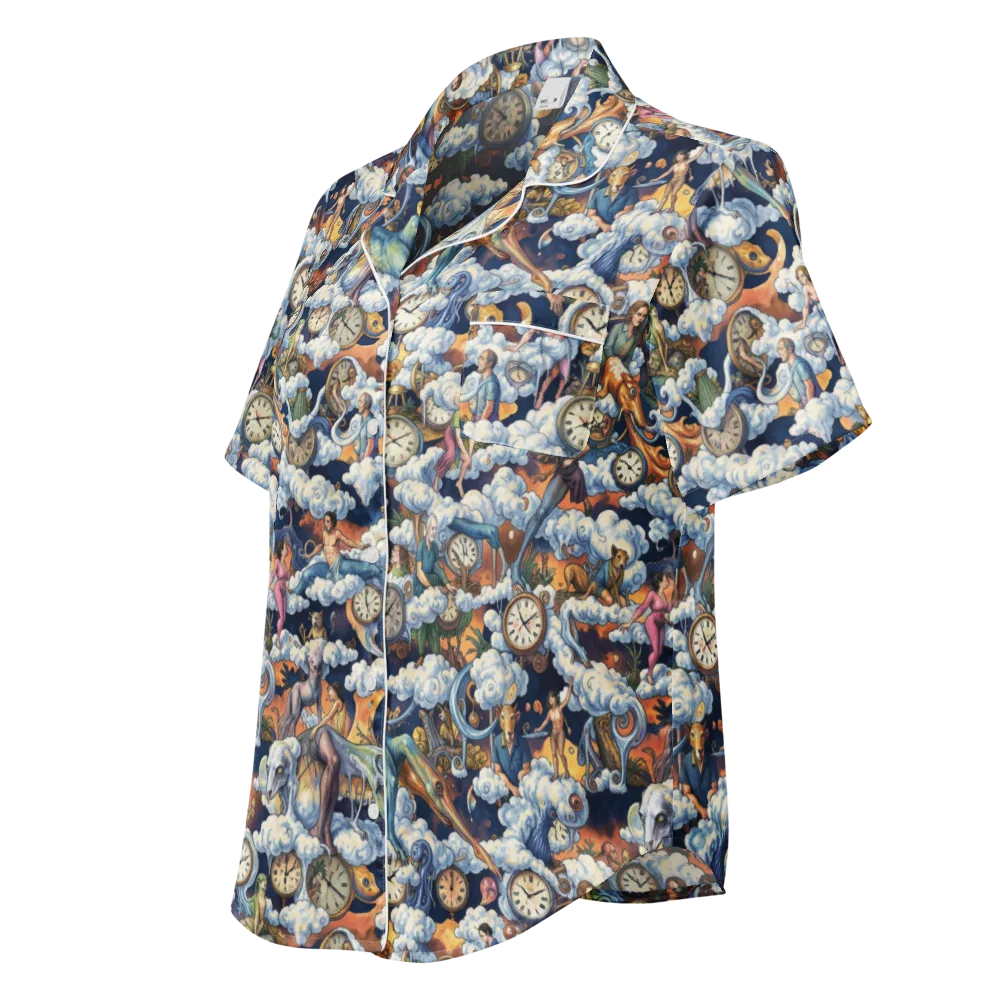 Chronicles of Cloudtime on Women's Short Sleeve Pajama Top — Left Front