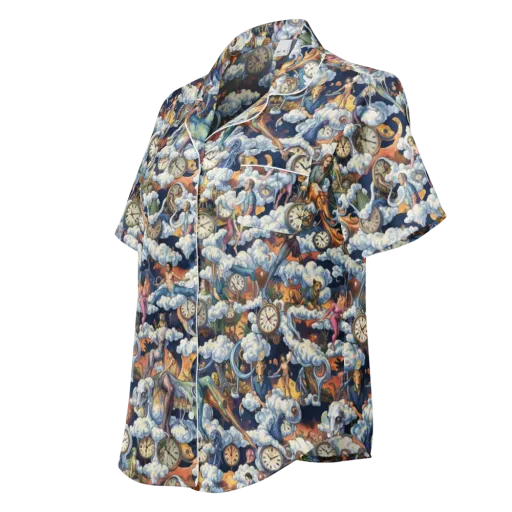 Chronicles of Cloudtime on a Women's Short Sleeve Pajama Top