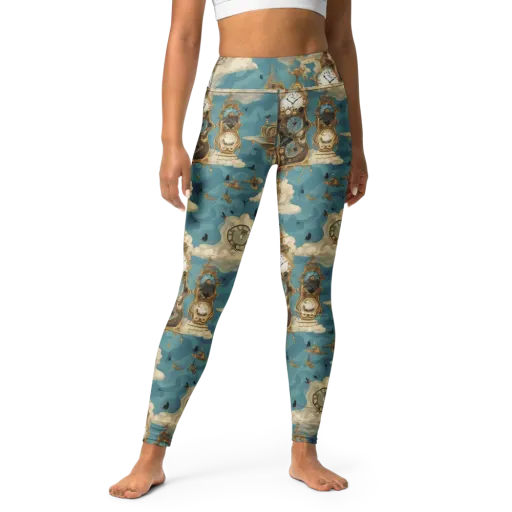 Clockwork Reverie on a Yoga Leggings