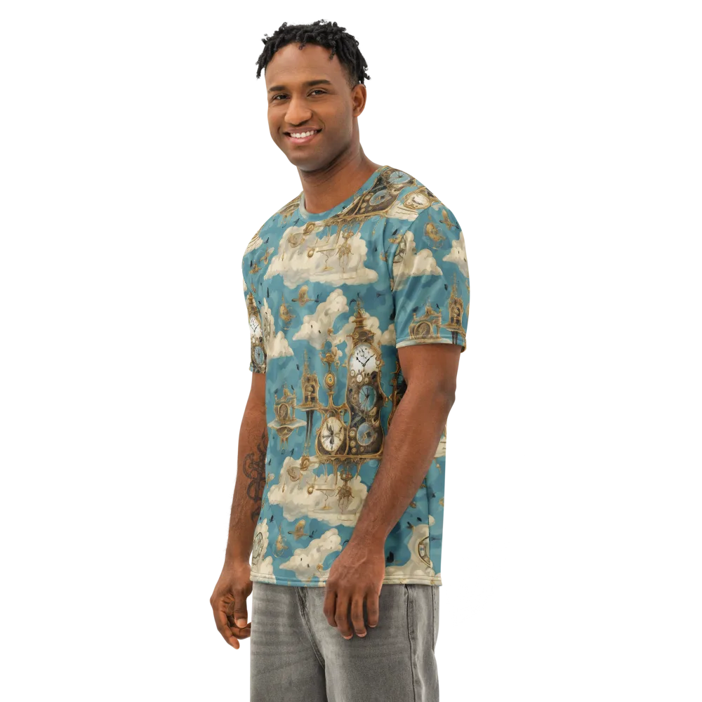 Clockwork Reverie on Men's Cotton Crew Neck T-Shirt — Left Front