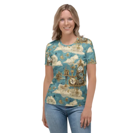 Clockwork Reverie on a Women's Crew Neck T-Shirt