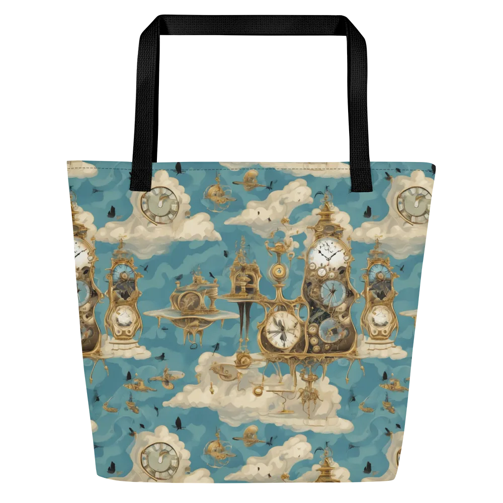 Clockwork Reverie on Large Tote Bag W/ Pocket — Front