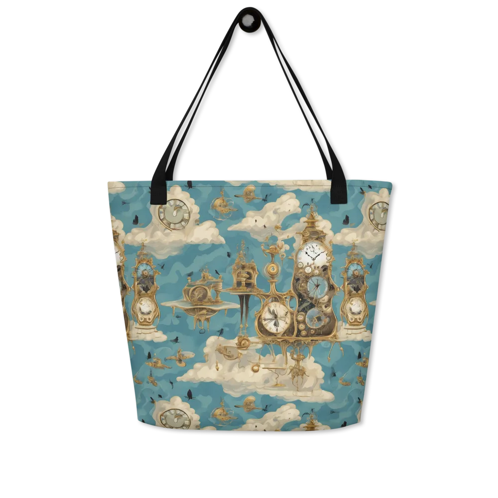Clockwork Reverie on Large Tote Bag W/ Pocket — Front