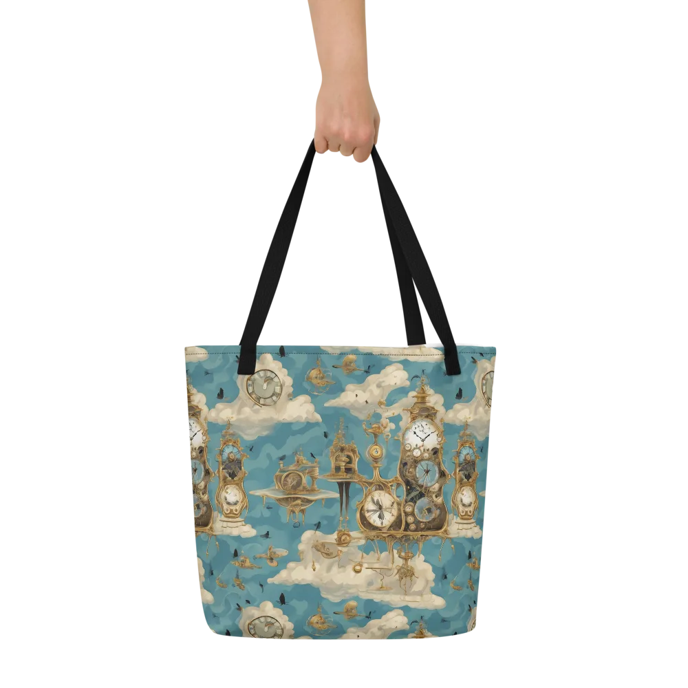Clockwork Reverie on Large Tote Bag W/ Pocket — Front