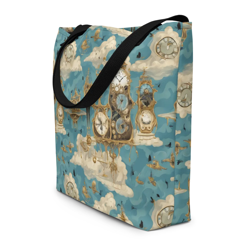 Clockwork Reverie on Large Tote Bag W/ Pocket — Front