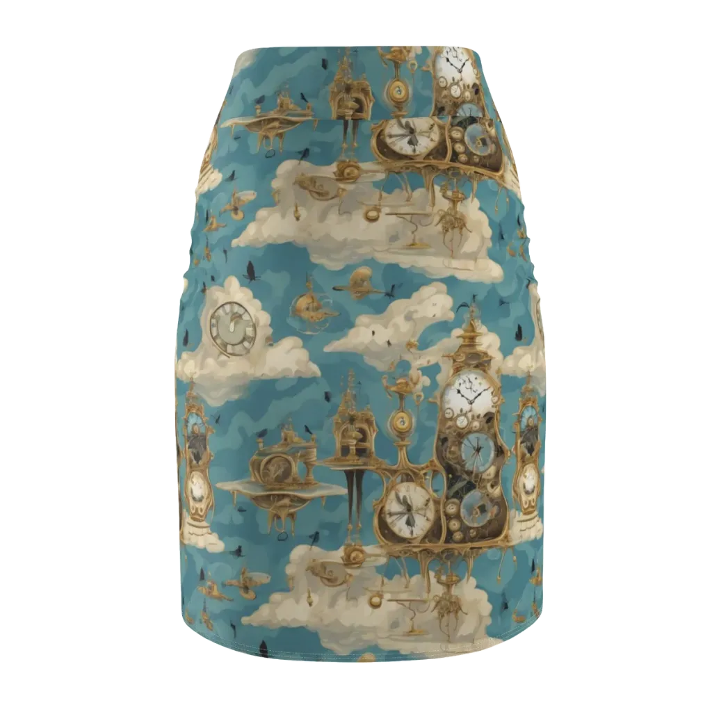 Clockwork Reverie on Pencil Skirt — Back