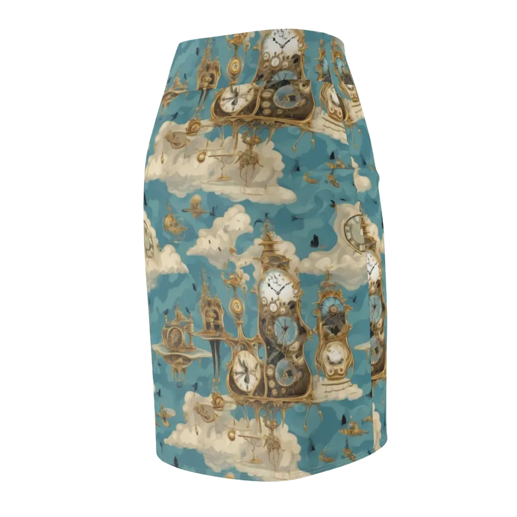 Clockwork Reverie on Pencil Skirt — Back Side