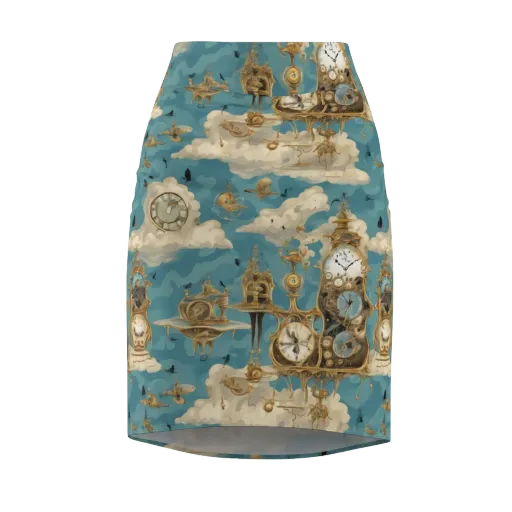 Clockwork Reverie on a Pencil Skirt