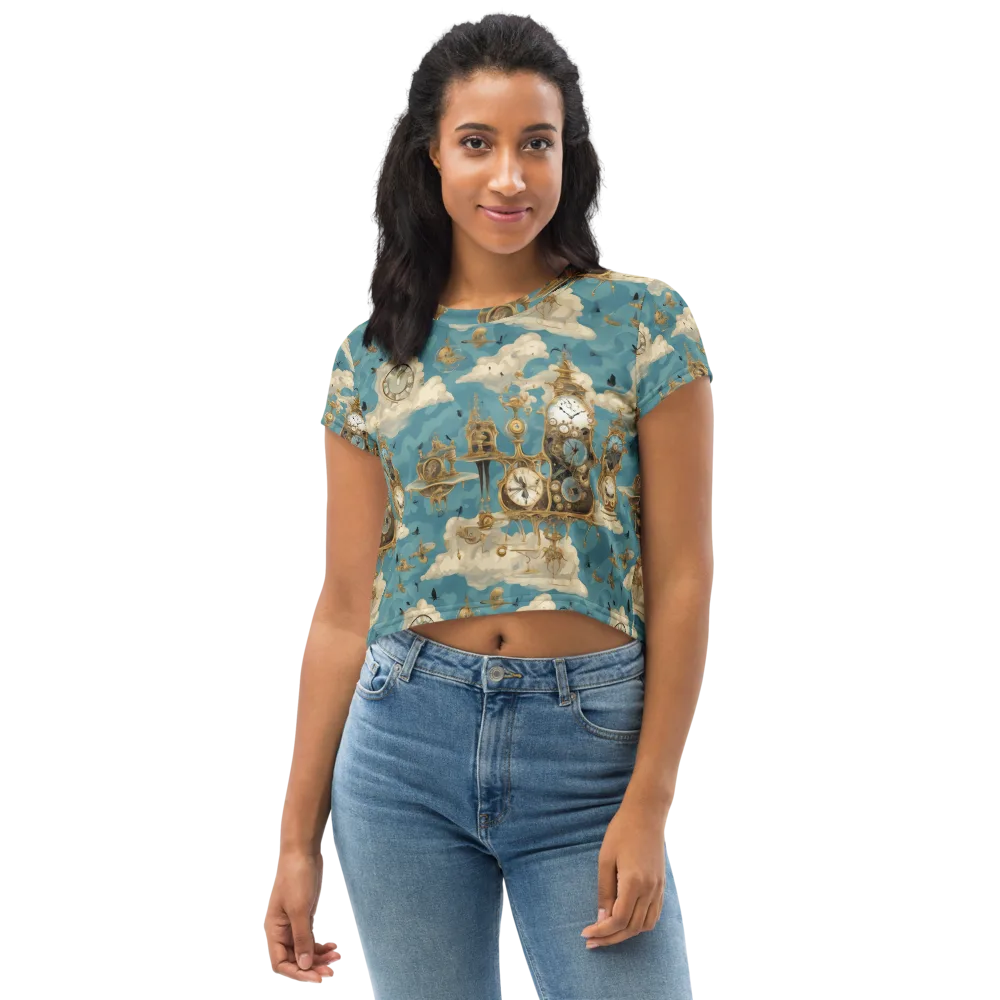 Clockwork Reverie on Crop Tee — Front