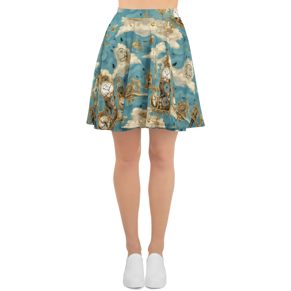 Clockwork Reverie on Skater Skirt — Front