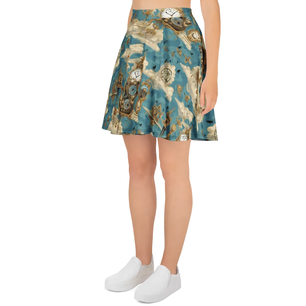Clockwork Reverie on Skater Skirt — Left