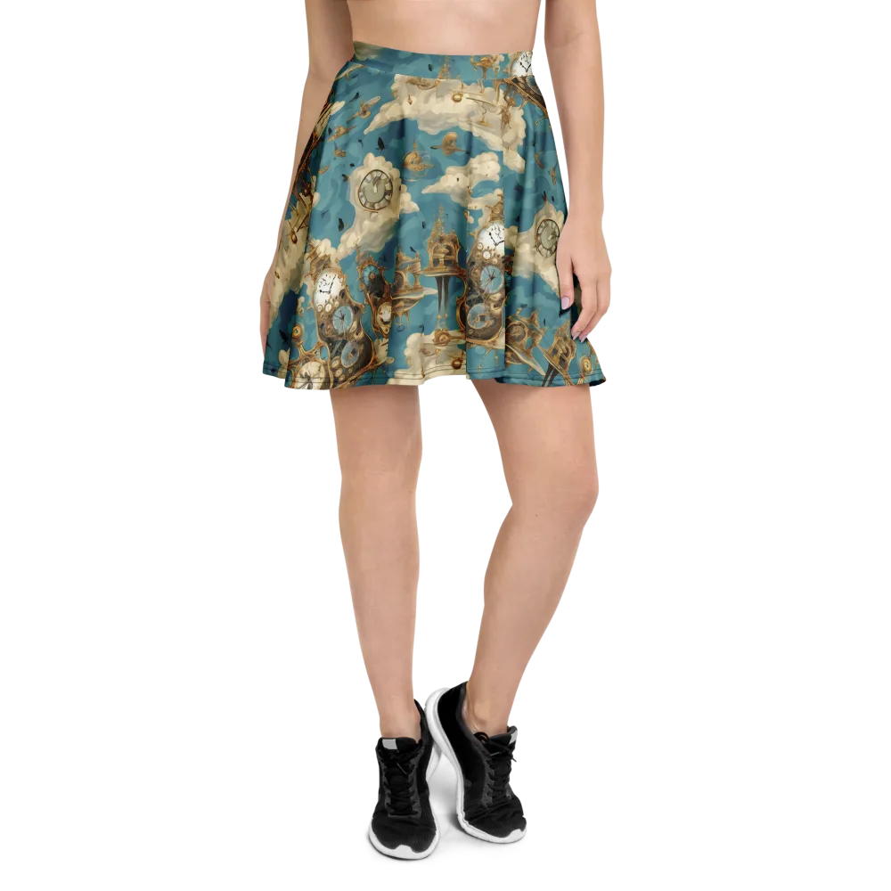 Clockwork Reverie on Skater Skirt — Front