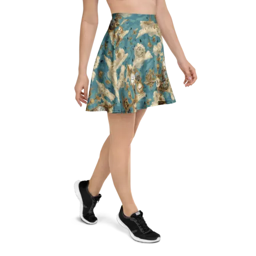 Clockwork Reverie on a Skater Skirt