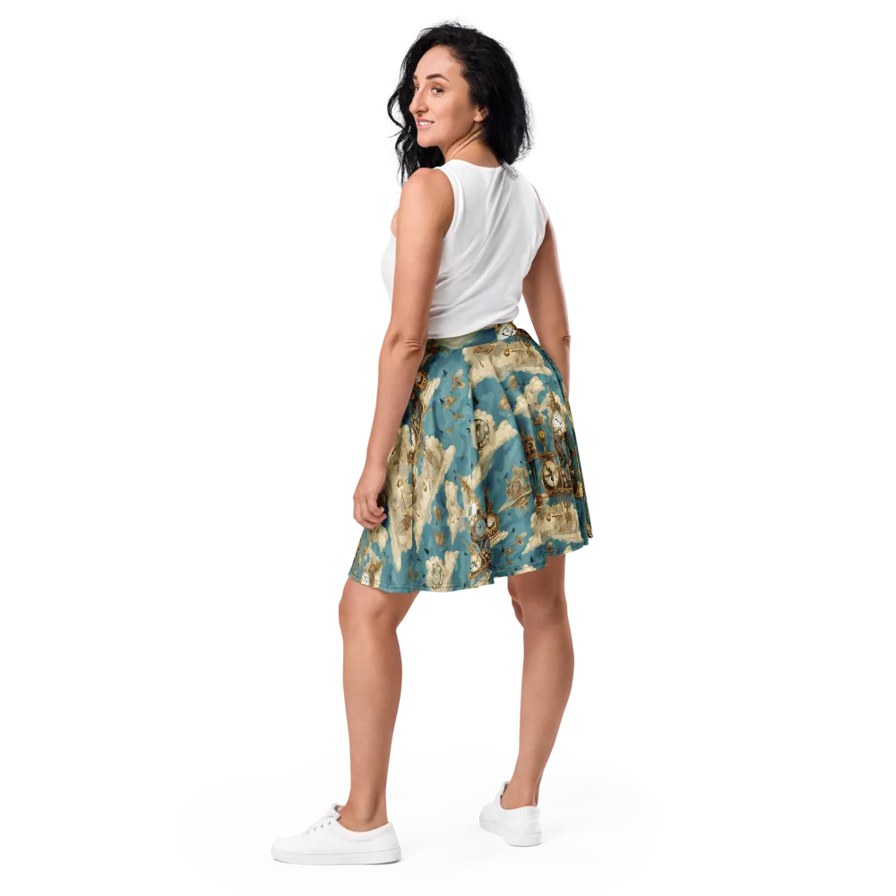 Clockwork Reverie on Skater Skirt — Back