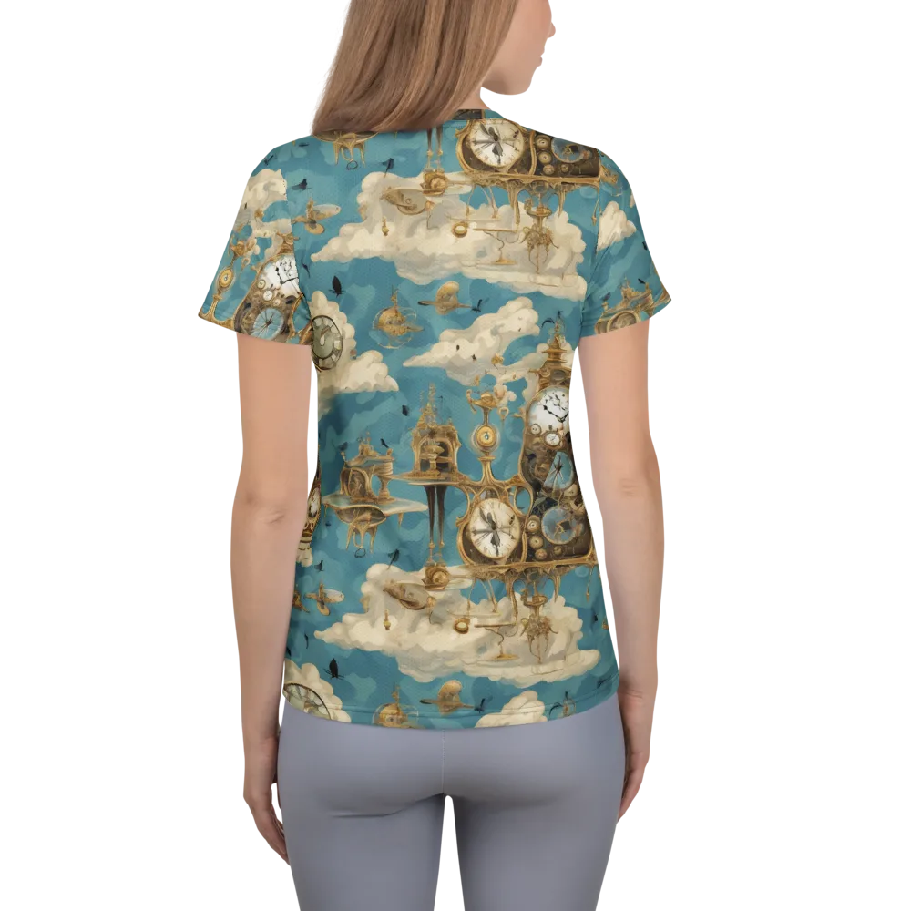 Clockwork Reverie on Women's Athletic T-Shirt — Back