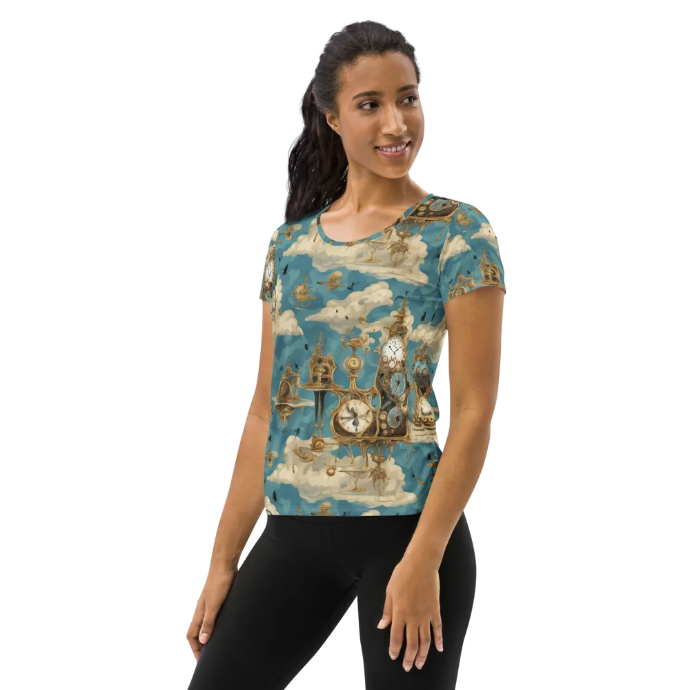 Clockwork Reverie on Women's Athletic T-Shirt — Left