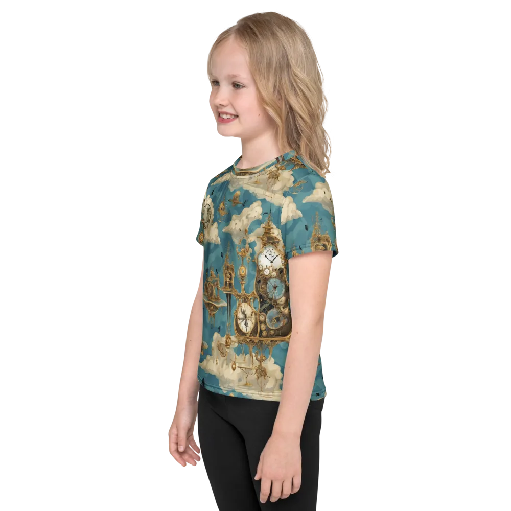 Clockwork Reverie on Kids Crew Neck T-Shirt — Left