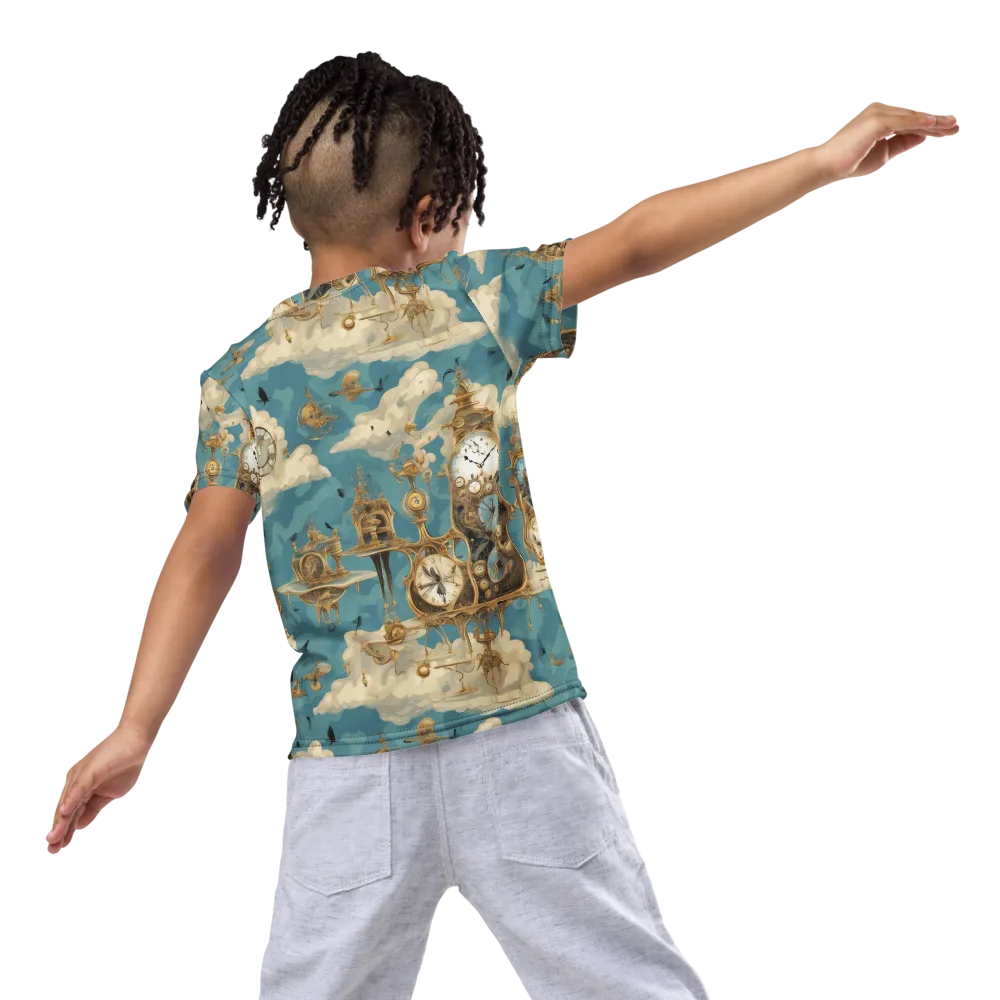 Clockwork Reverie on Kids Crew Neck T-Shirt — Back