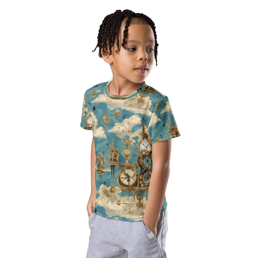 Clockwork Reverie on Kids Crew Neck T-Shirt — Left Front