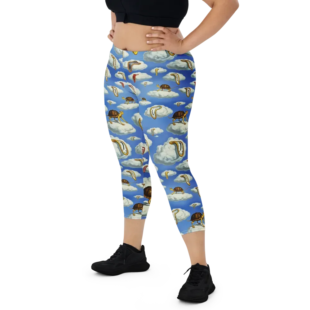 Cloudburst Time on Capri Leggings — Front