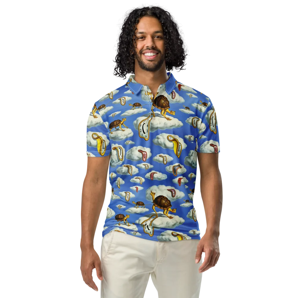 Cloudburst Time on Men's Slim Fit Polo Shirt — Front