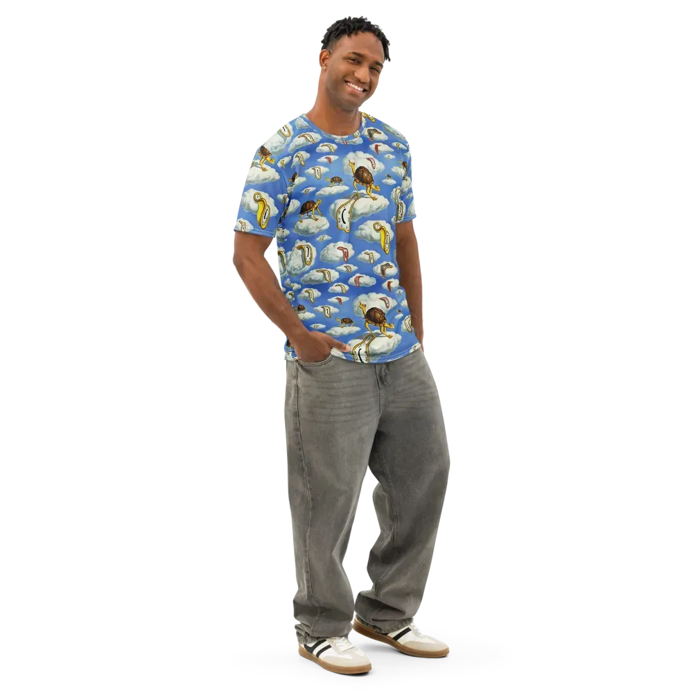 Cloudburst Time on Men's Cotton Crew Neck T-Shirt — Right Front