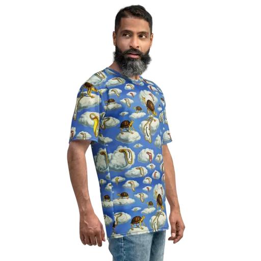 Cloudburst Time on a Men's Crew Neck T-Shirt