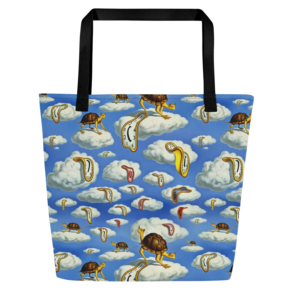 Cloudburst Time on Large Tote Bag W/ Pocket — Front