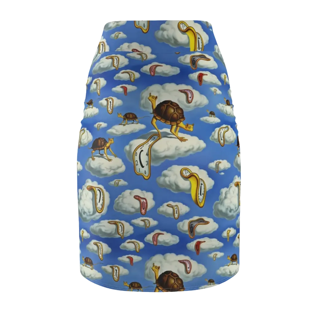 Cloudburst Time on Pencil Skirt — Back