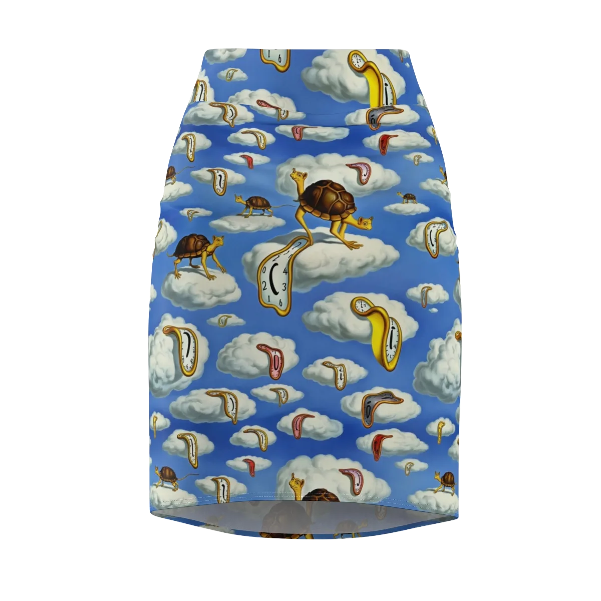 Cloudburst Time on Pencil Skirt — Front