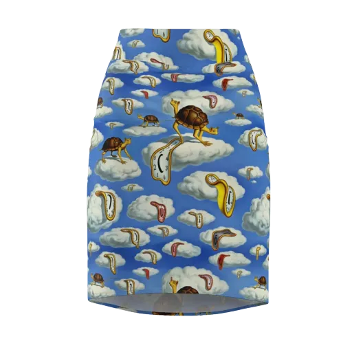 Cloudburst Time on a Pencil Skirt
