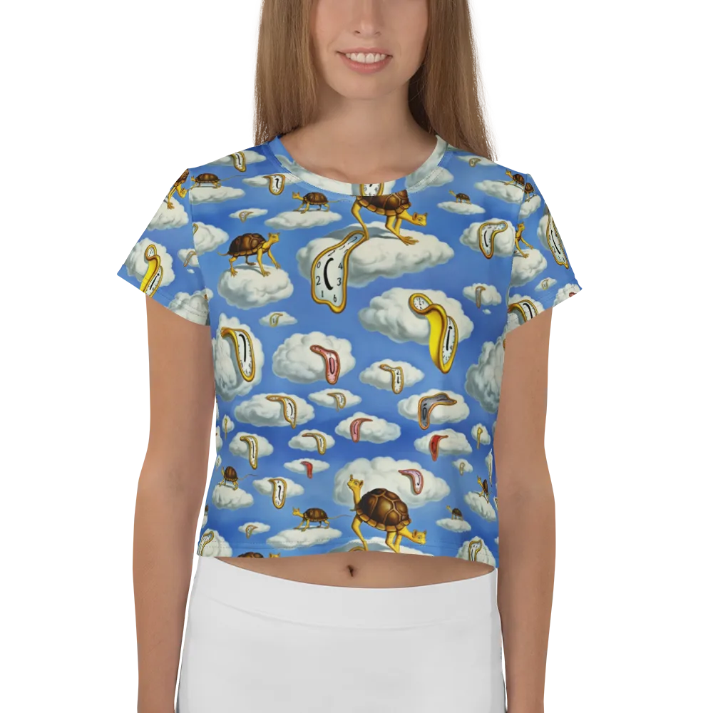 Cloudburst Time on Crop Tee — Front