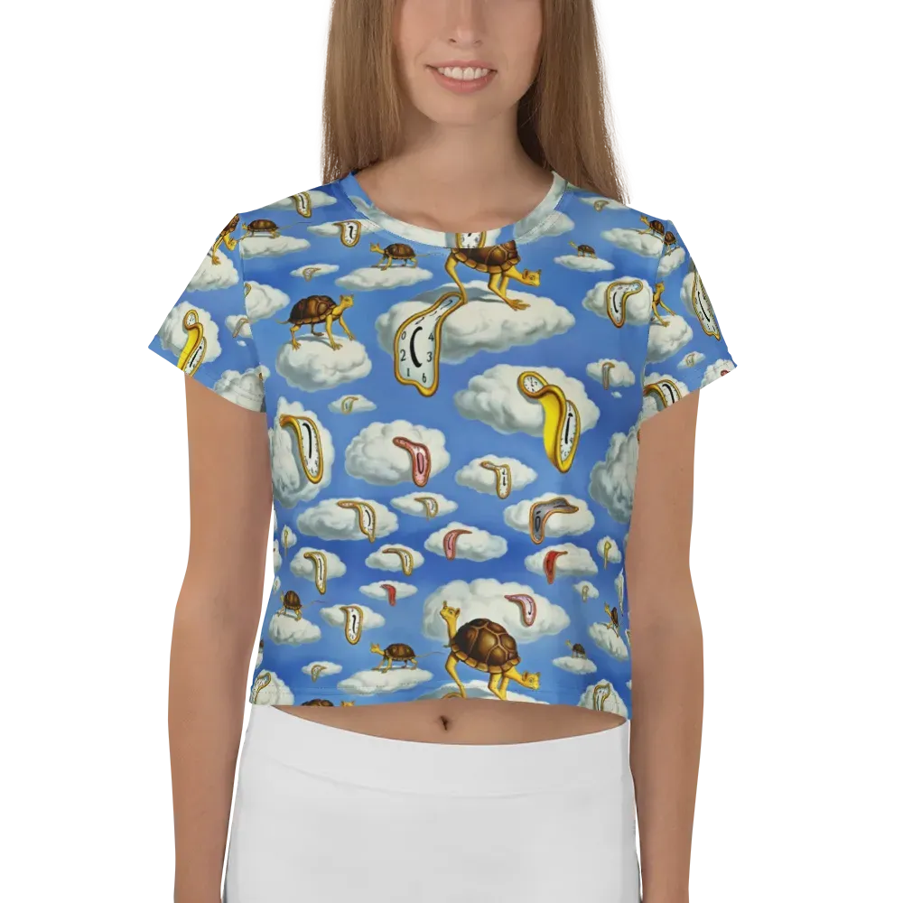 Cloudburst Time on Crop Tee — Front