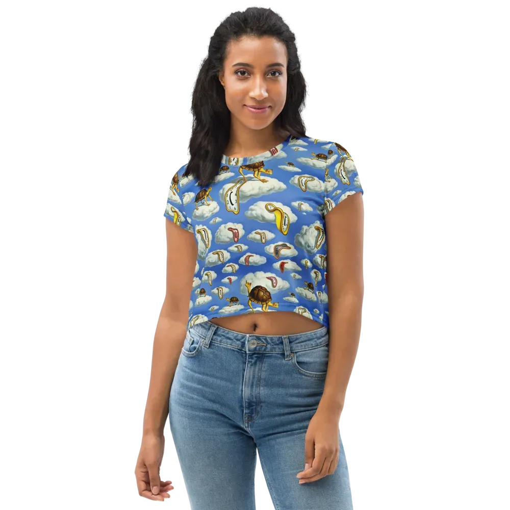 Cloudburst Time on Crop Tee — Front