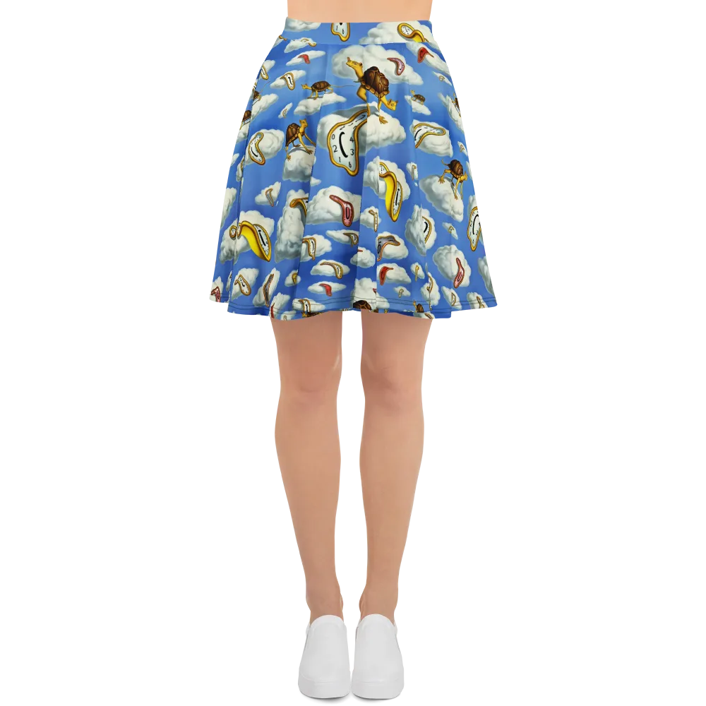 Cloudburst Time on Skater Skirt — Front
