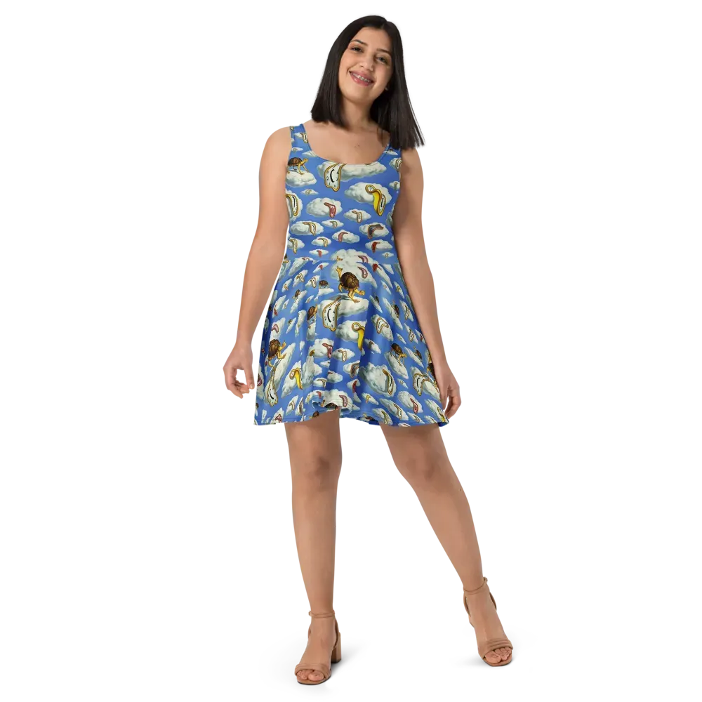 Cloudburst Time on Skater Dress — Front