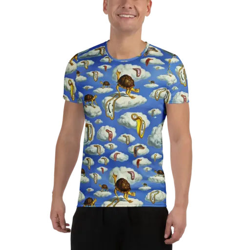 Cloudburst Time on a Men's Athletic T-Shirt