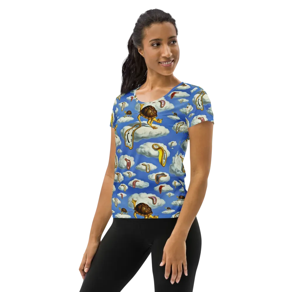 Cloudburst Time on Women's Athletic T-Shirt — Left