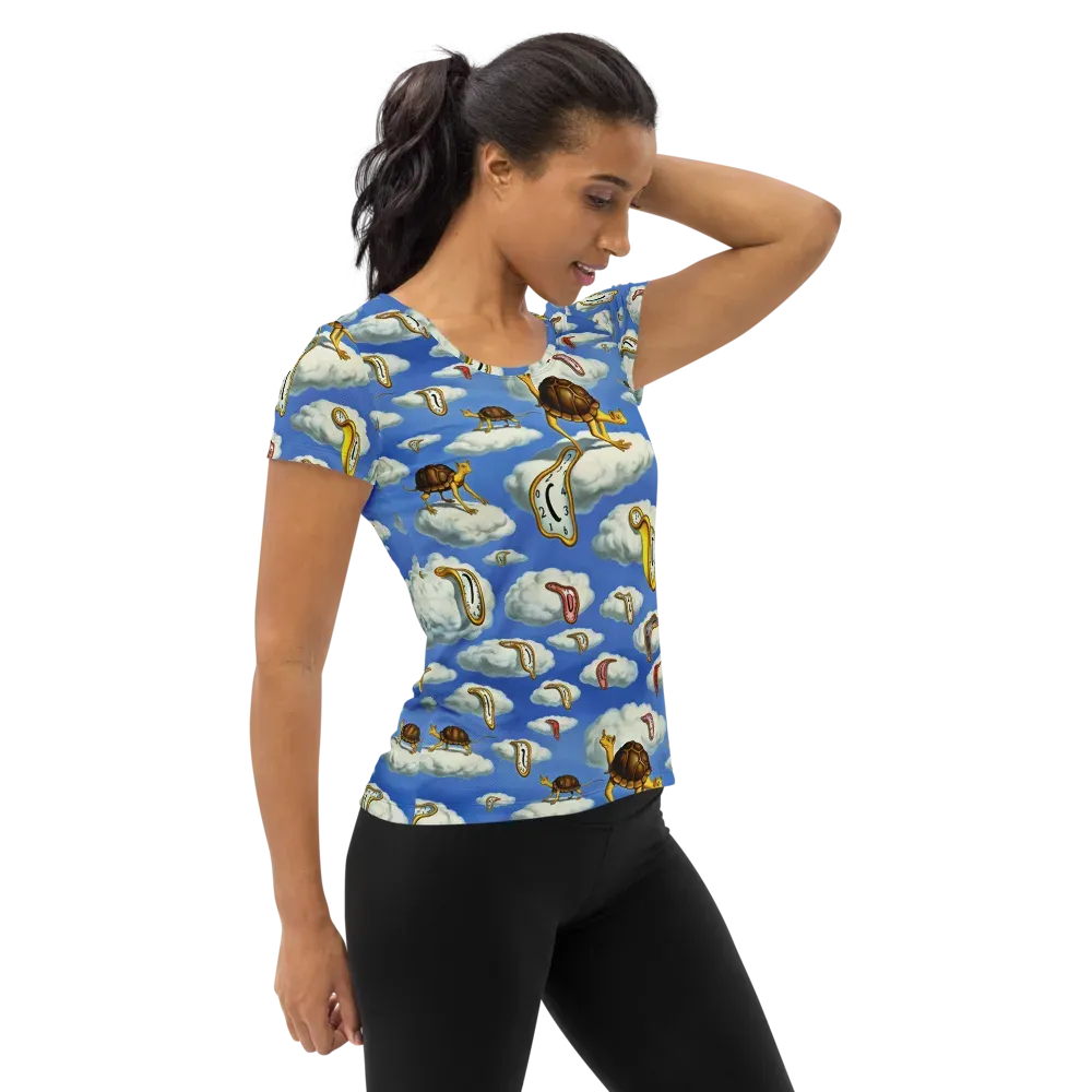 Cloudburst Time on Women's Athletic T-Shirt — Right