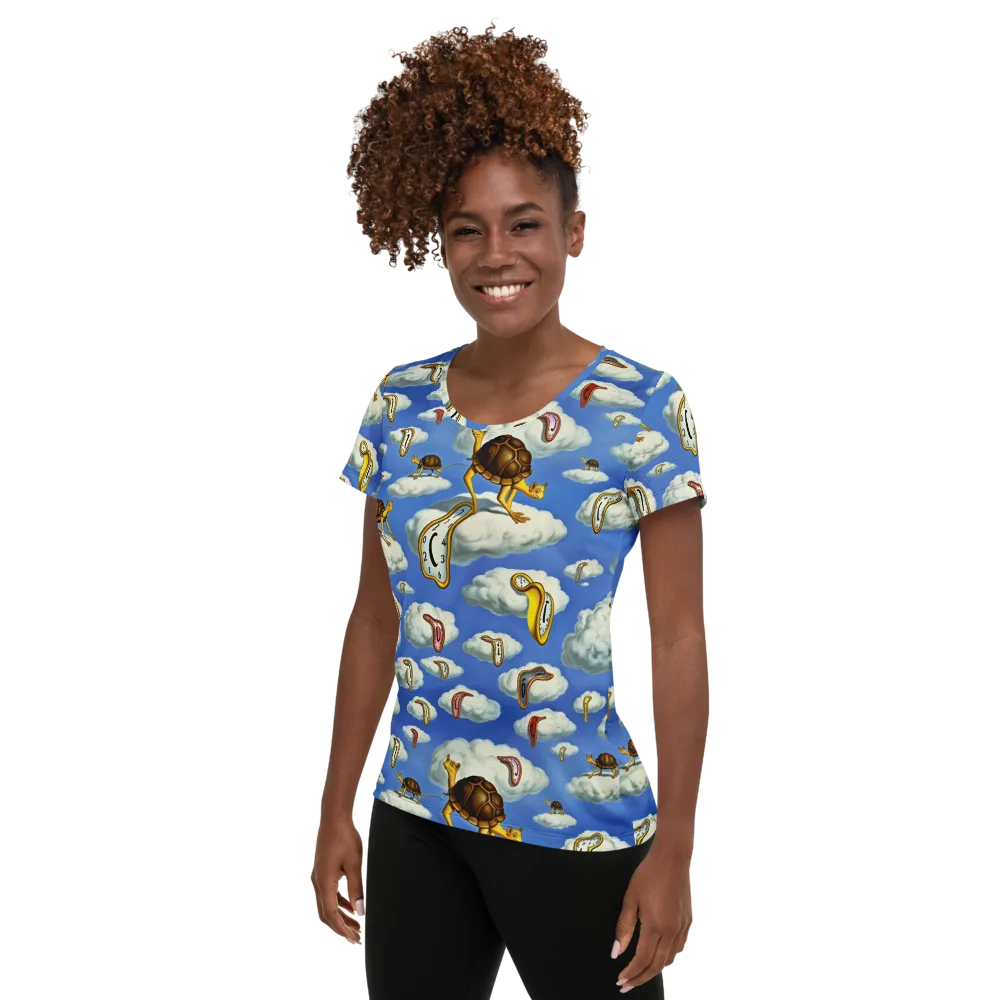 Cloudburst Time on Women's Athletic T-Shirt — Left