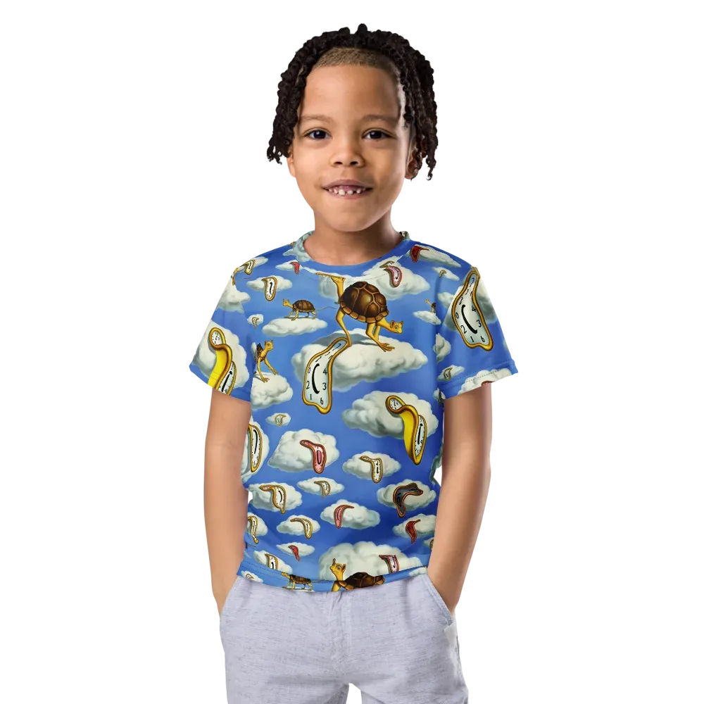 Cloudburst Time on Kids Crew Neck T-Shirt — Front