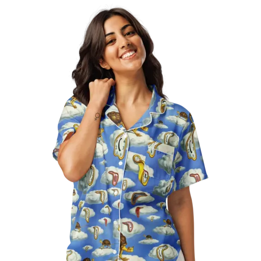 Cloudburst Time on a Women's Short Sleeve Pajama Top