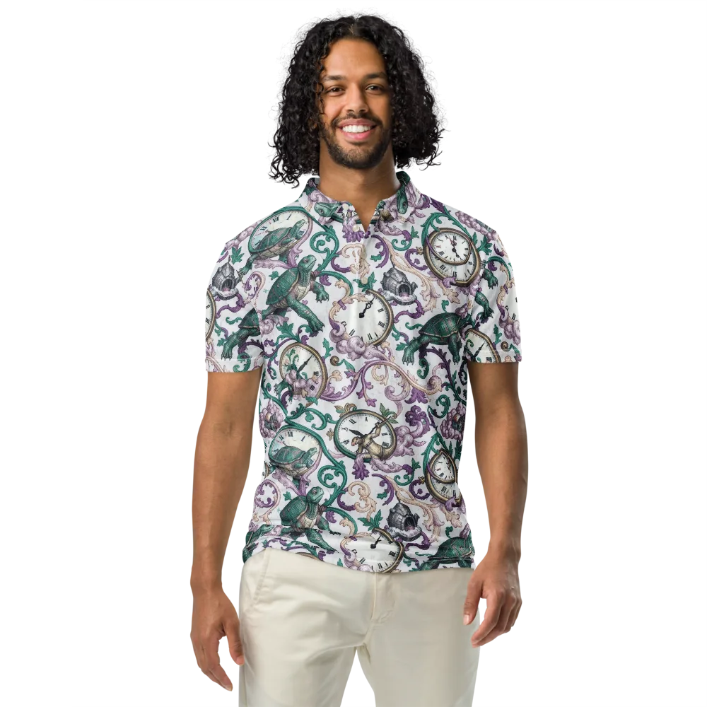 Chronicle Garden on Men's Slim Fit Polo Shirt — Front