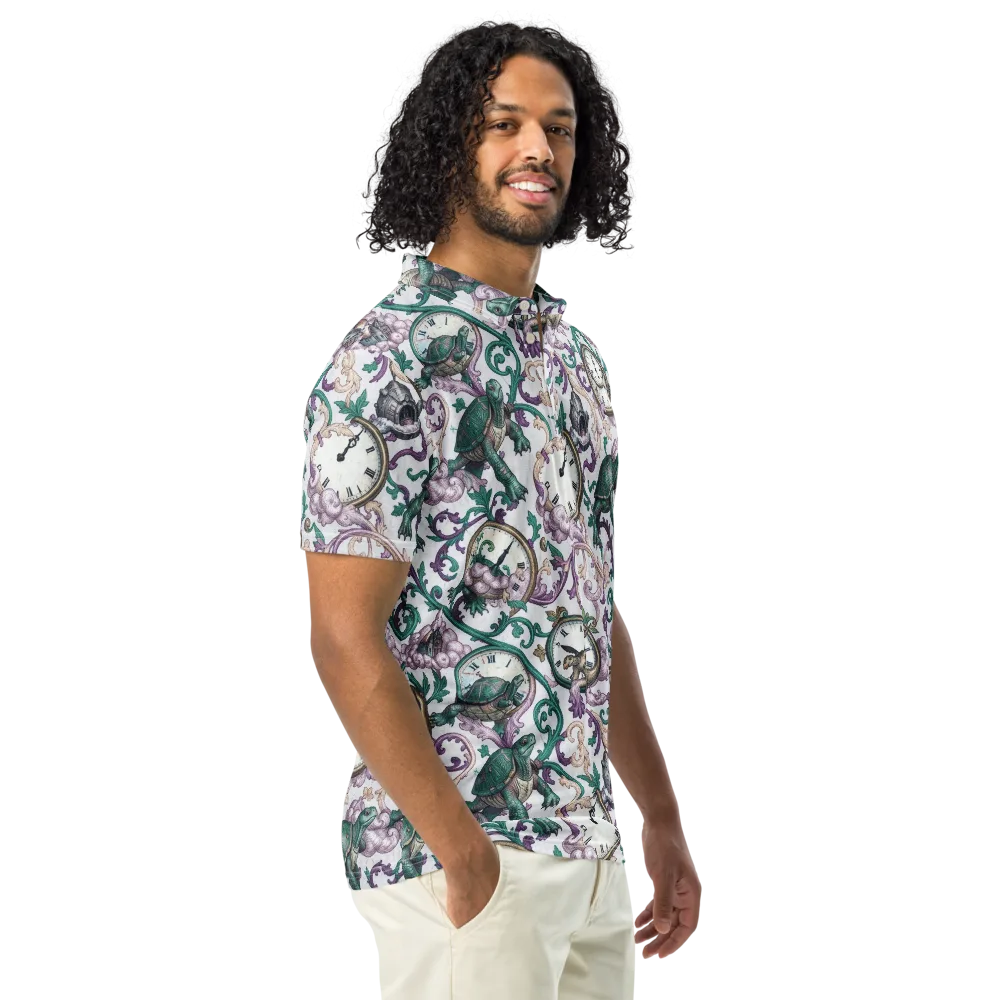 Chronicle Garden on Men's Slim Fit Polo Shirt — Right Front