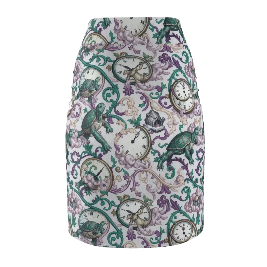 Chronicle Garden on Pencil Skirt — Back