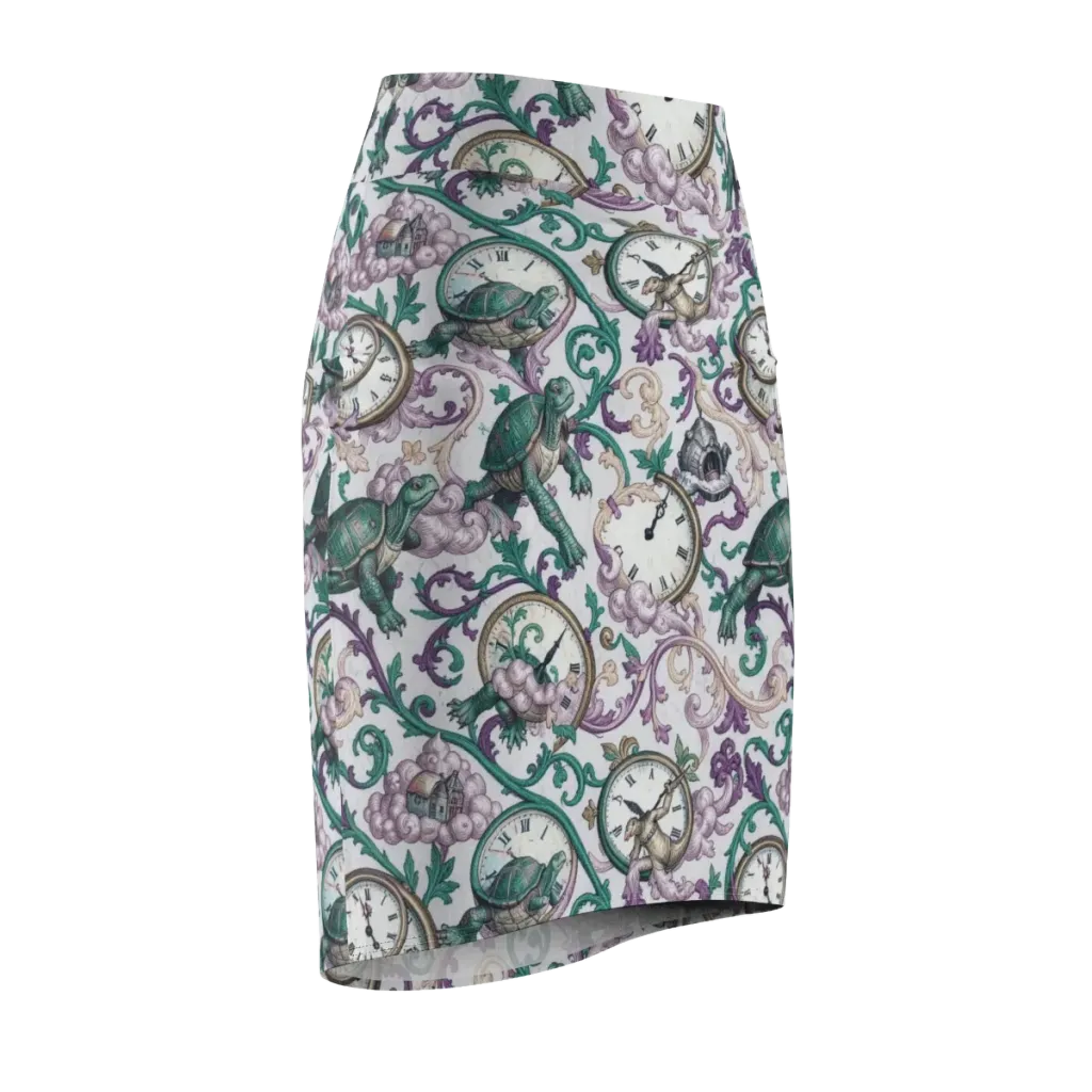 Chronicle Garden on Pencil Skirt — Front Side
