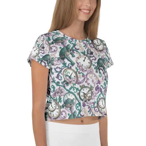 Chronicle Garden on a Crop Tee